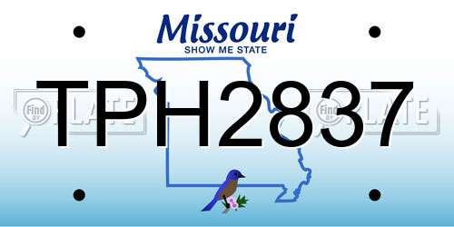 TPH2837 Missouri License Plate