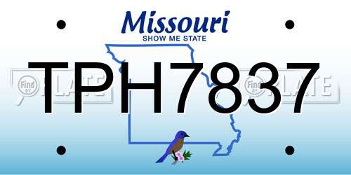 TPH7837 Missouri License Plate