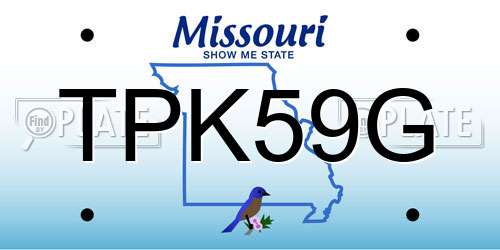 TPK59G Missouri License Plate