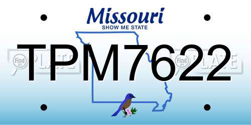 TPM7622 Missouri License Plate