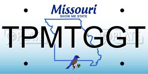 TPMTGGT Missouri License Plate