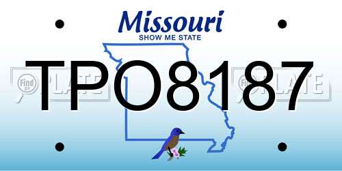 TPO8187 Missouri License Plate