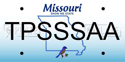 TPSSSAA Missouri License Plate