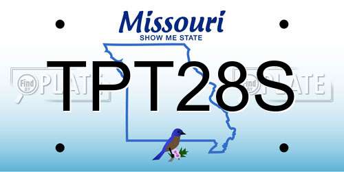 TPT28S Missouri License Plate