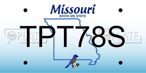 TPT78S Missouri License Plate