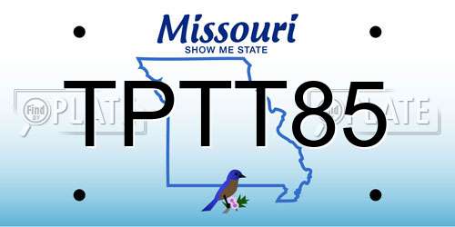 TPTT85 Missouri License Plate