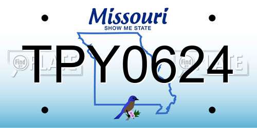 TPY0624 Missouri License Plate