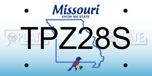 TPZ28S Missouri License Plate
