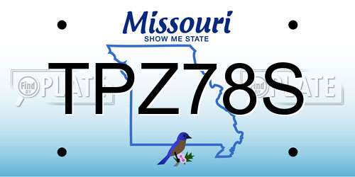 TPZ78S Missouri License Plate