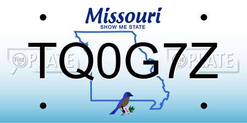 TQ0G7Z Missouri License Plate