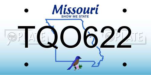 TQO622 Missouri License Plate