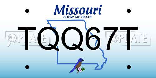 TQQ67T Missouri License Plate