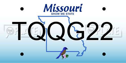 TQQG22 Missouri License Plate