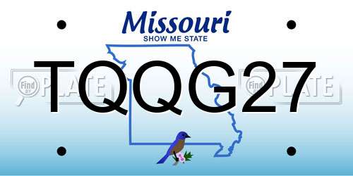 TQQG27 Missouri License Plate