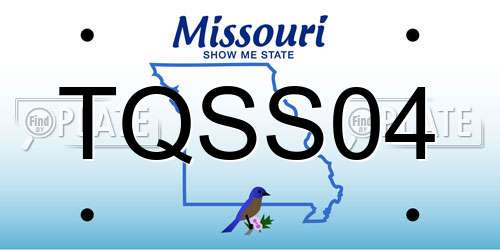 TQSS04 Missouri License Plate