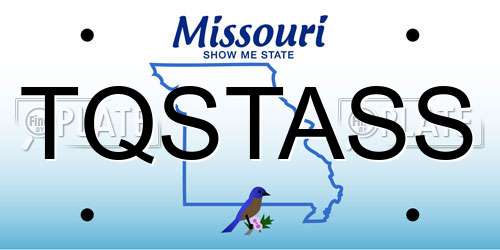 TQSTASS Missouri License Plate