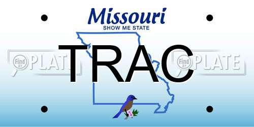 TRAC Missouri License Plate