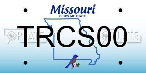 TRCS00 Missouri License Plate