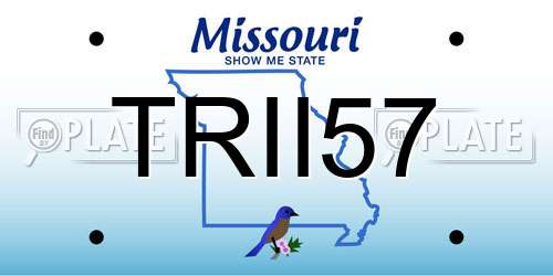 TRII57 Missouri License Plate