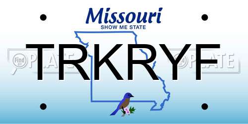 TRKRYF Missouri License Plate