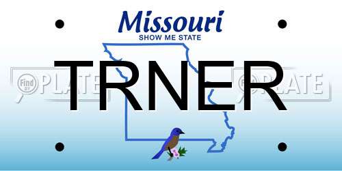 TRNER Missouri License Plate