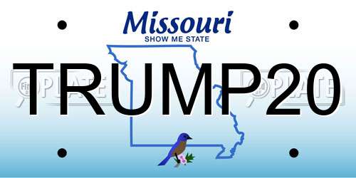 TRUMP20 Missouri License Plate