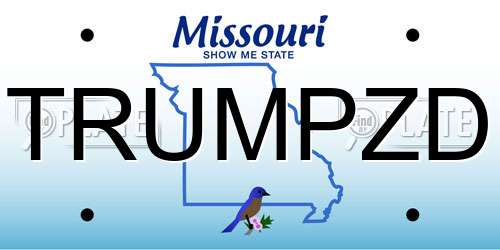 TRUMPZD Missouri License Plate