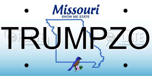 TRUMPZO Missouri License Plate