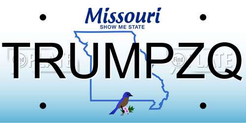 TRUMPZQ Missouri License Plate