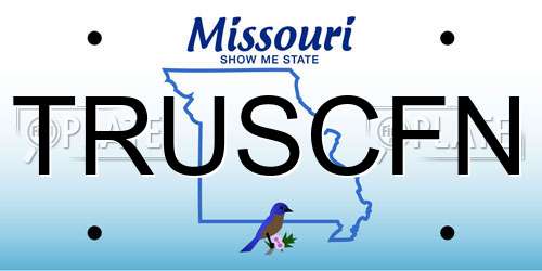 TRUSCFN Missouri License Plate