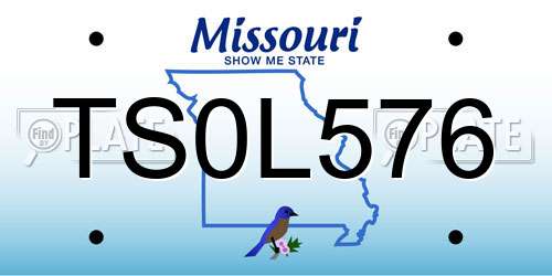 TS0L576 Missouri License Plate
