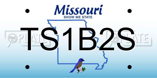TS1B2S Missouri License Plate