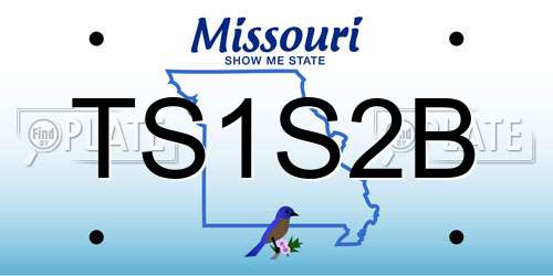 TS1S2B Missouri License Plate