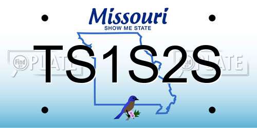 TS1S2S Missouri License Plate