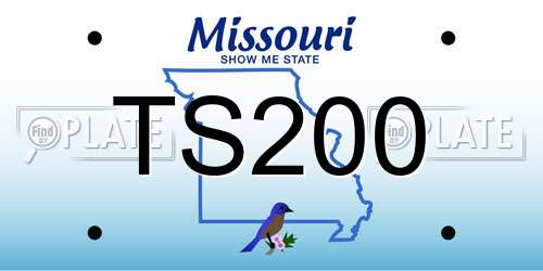 TS200 Missouri License Plate