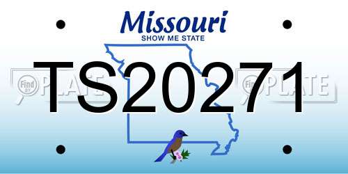 TS20271 Missouri License Plate