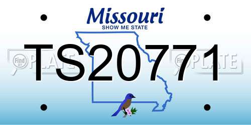 TS20771 Missouri License Plate