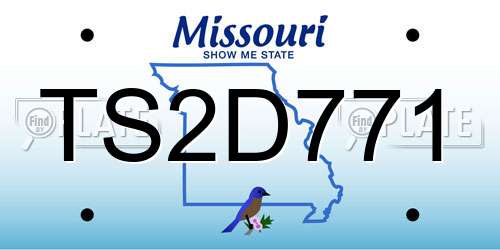 TS2D771 Missouri License Plate