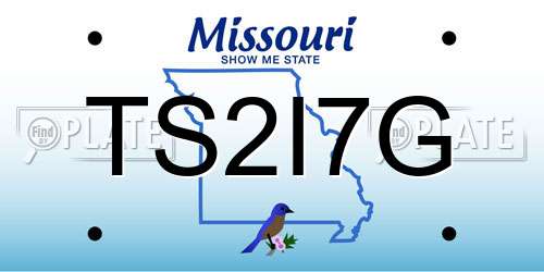 TS2I7G Missouri License Plate