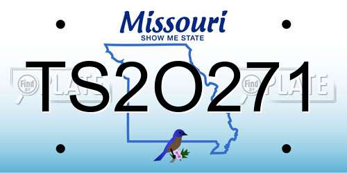TS2O271 Missouri License Plate