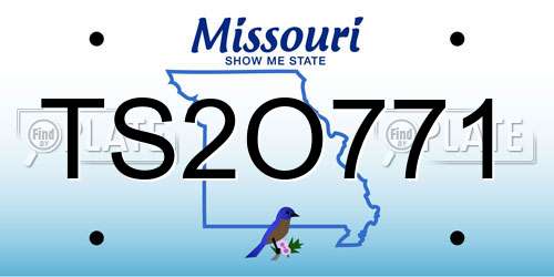 TS2O771 Missouri License Plate
