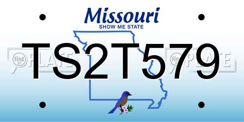 TS2T579 Missouri License Plate