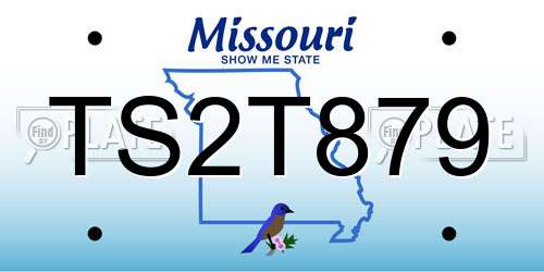 TS2T879 Missouri License Plate