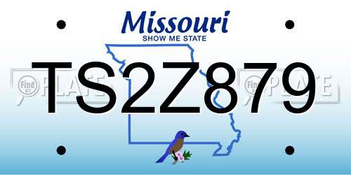 TS2Z879 Missouri License Plate