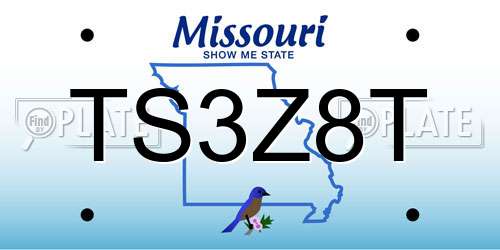 TS3Z8T Missouri License Plate