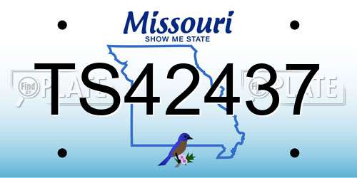 TS42437 Missouri License Plate