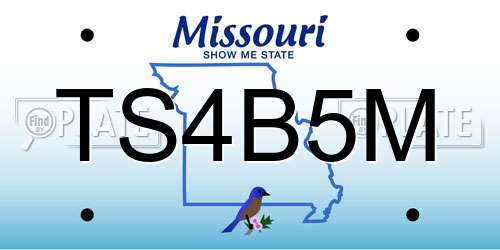 TS4B5M Missouri License Plate