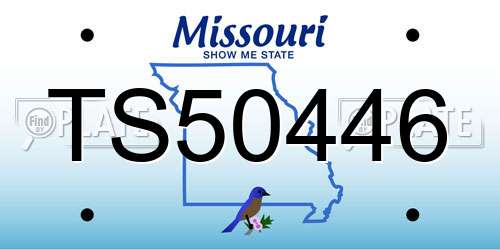 TS50446 Missouri License Plate