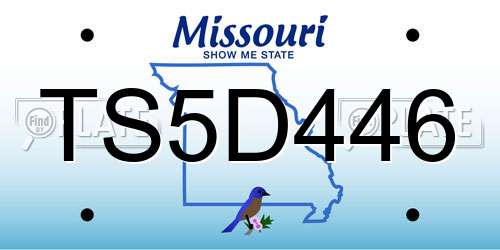 TS5D446 Missouri License Plate