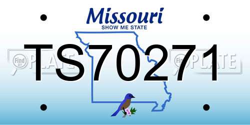 TS70271 Missouri License Plate